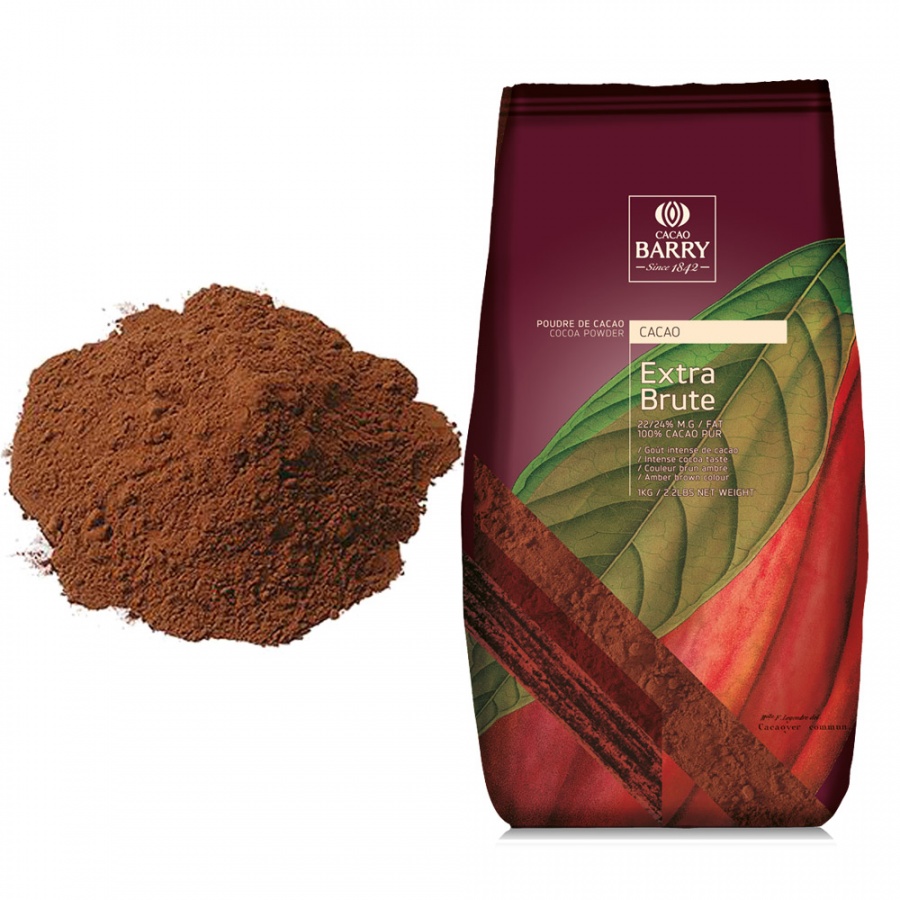 Какао-порошок алкализированный EXTRA BRUTE (темно-красный) 22-24%  500г