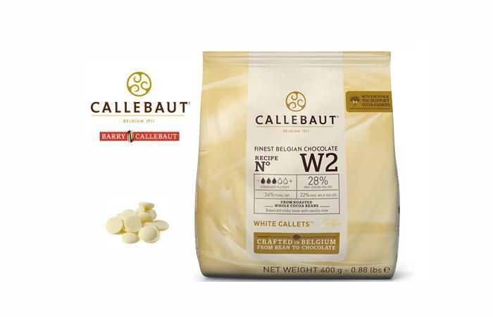 Белый шоколад кулинарный Callebaut W2 в дропсах для растопки и украшения тортов