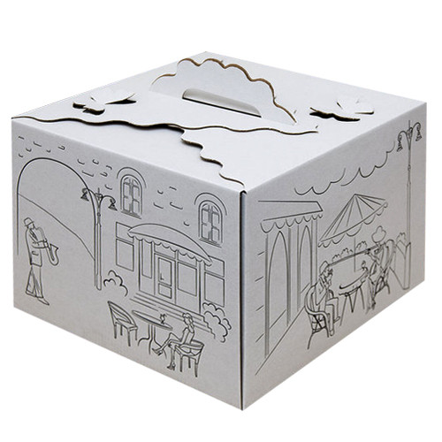 Коробка для торта БАБОЧКА 25×25×20см