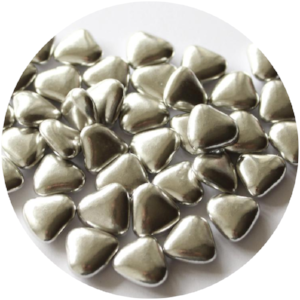 Сахарный декор Серебряные Cердца (шоколадные, 15х15мм) 10 шт