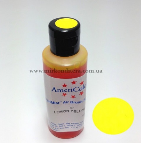 Краска для аэрографа AmeriColor Лимонно-Желтый 128г