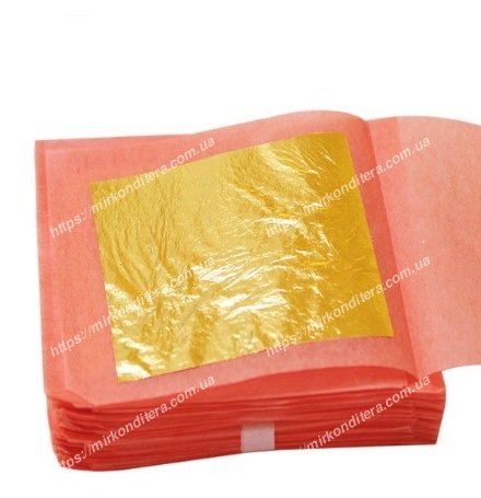Золото сусальное (пищевое) 4,33х4,33см (1 лист)