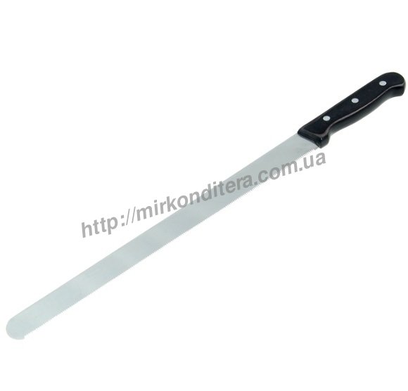 Кондитерский нож для бисквита 25 см с зубчатым краем мелким