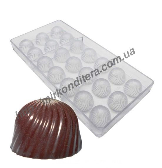 Форма для шоколада пластиковая Конфета Корпусная с линией