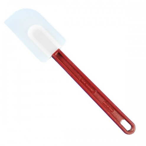 Лопатка силиконовая с пластмассовой ручкой L060822 (L = 40,5см)