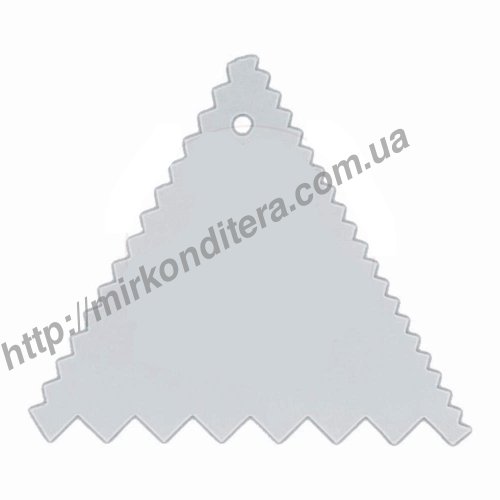 Скребок пластиковый Треугольник с тремя разными зубчатыми сторонами