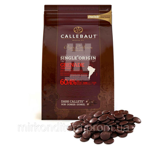 Моносортовый черный горький шоколад Callebaut GRENADE 2,5кг в дропсах
