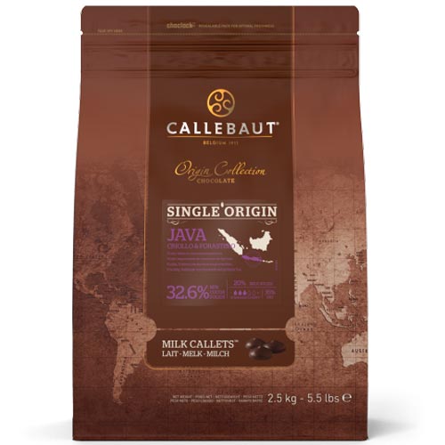 Молочный моносортовый шоколад для выпечки Callebaut JAVA 2,5кг каллеты