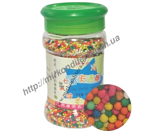 Украшение сахарное Разноцветный шарик 150г