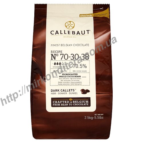 Темный экстра-горький шоколад для выпечки Callebaut STRONG 100г (калеты)