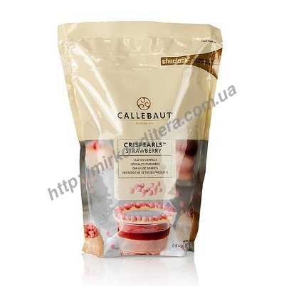 Шоколадное драже (клубничный шоколад) Callebaut CRISPEARLS 0,8кг