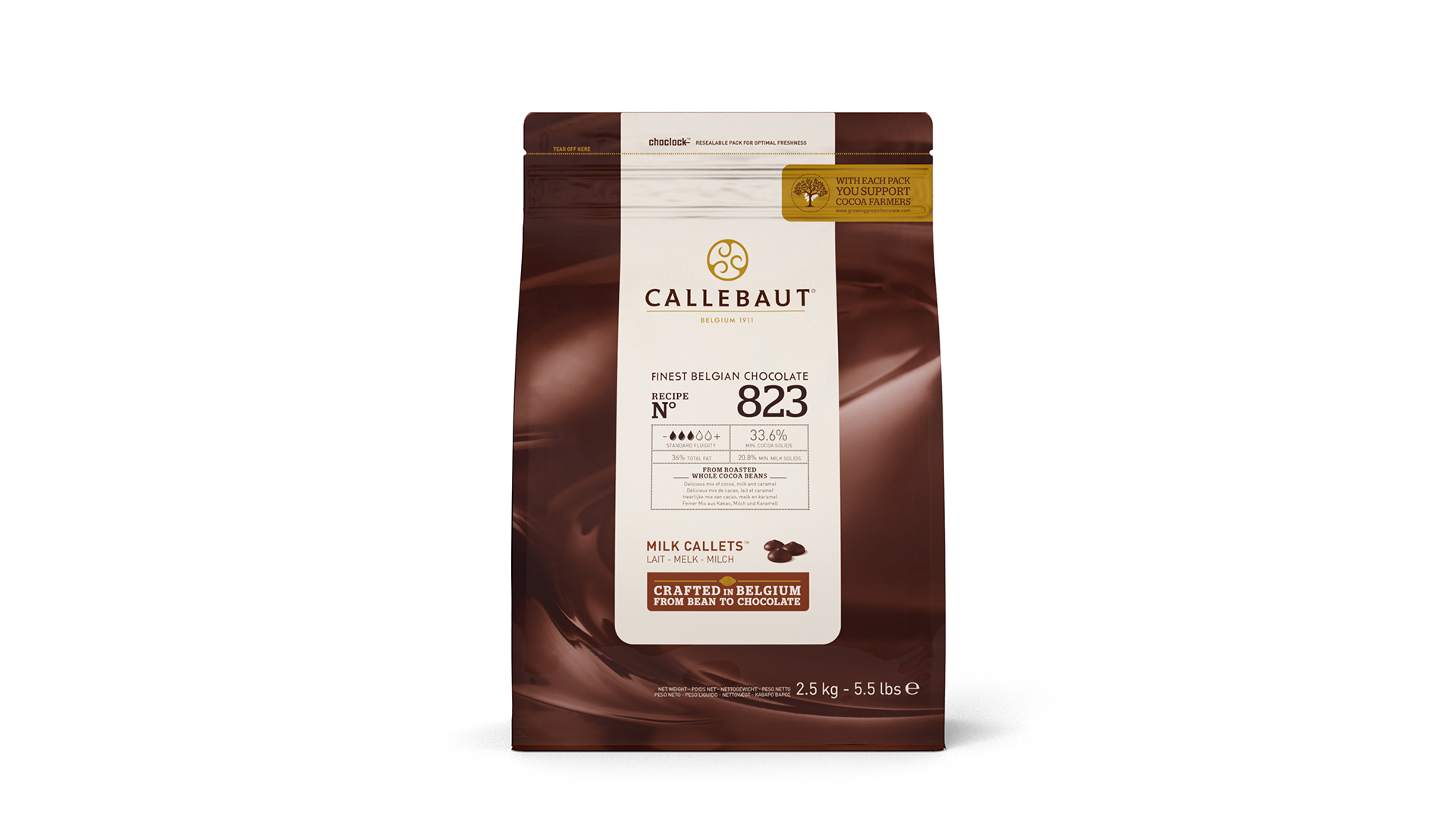Кондитерский молочный шоколад Callebaut Select 2,5 кг (калеты)