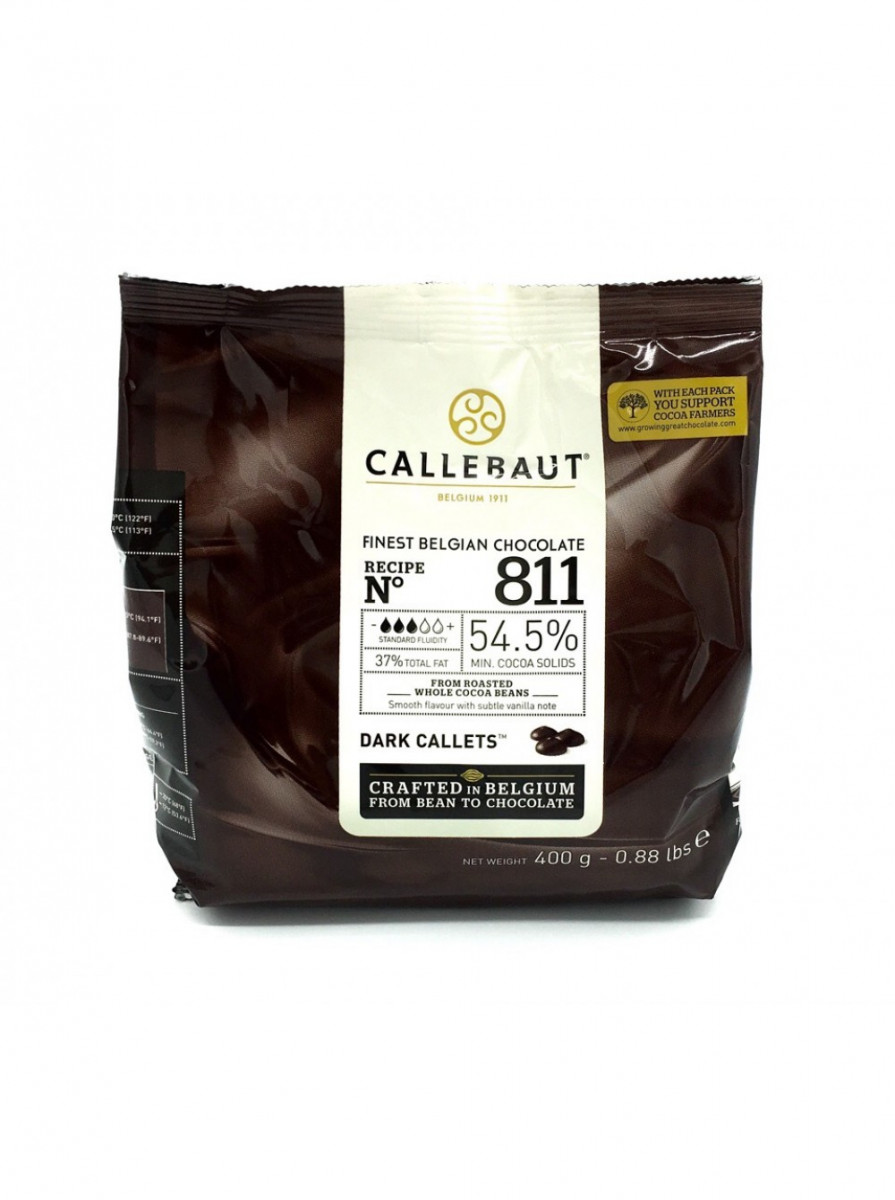 Темный шоколад для торта Callebaut SELECT 400г (калеты)
