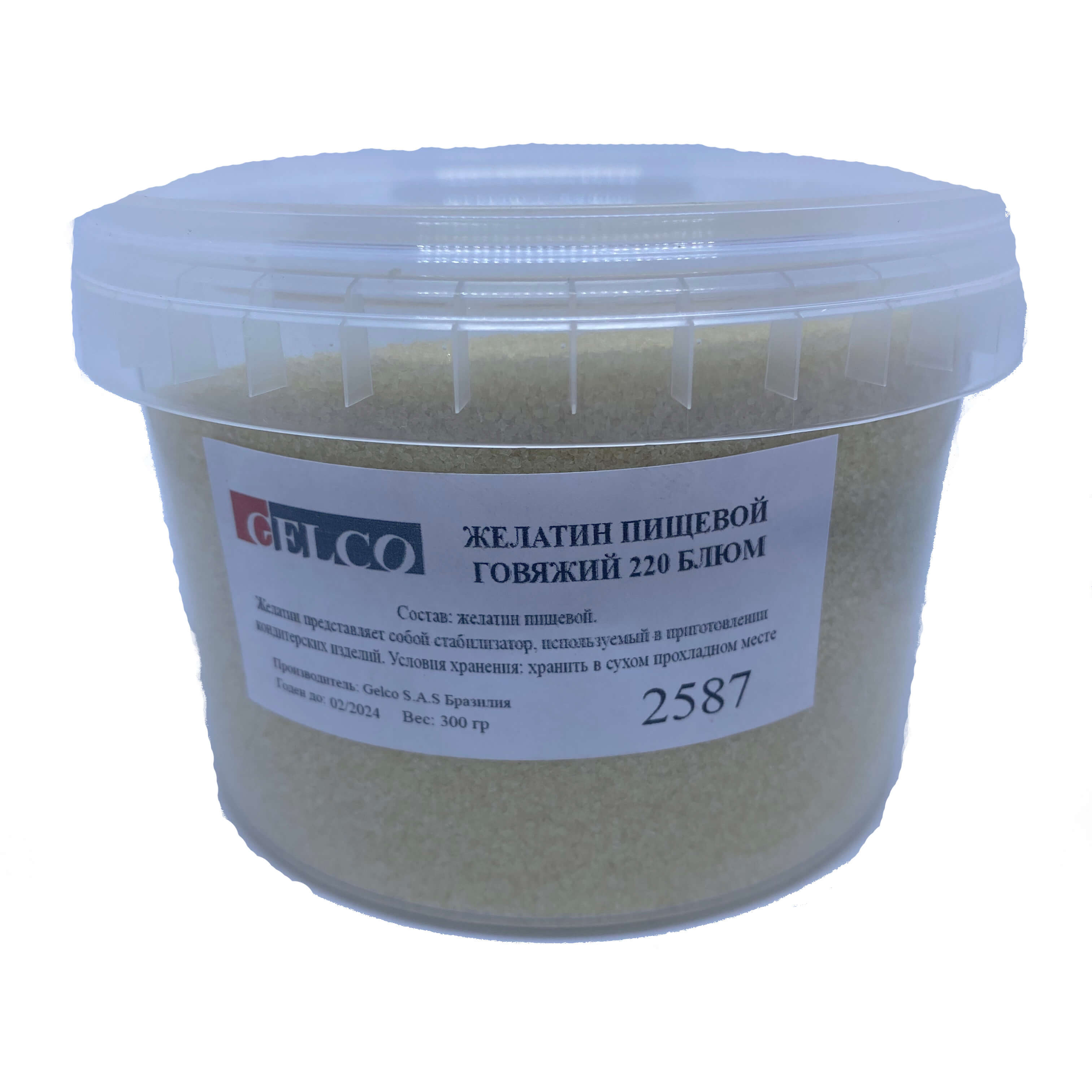 Желатин говяжий GELCO 220 bloom / 300 гр