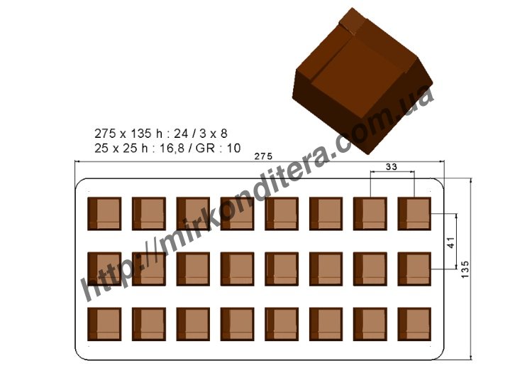 Форма для шоколада поликарбонатная №431