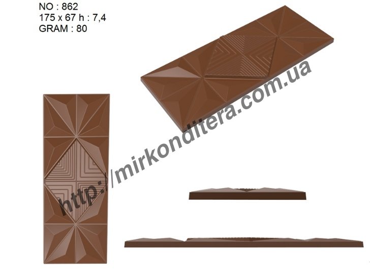 Форма для шоколада поликарбонатная №862