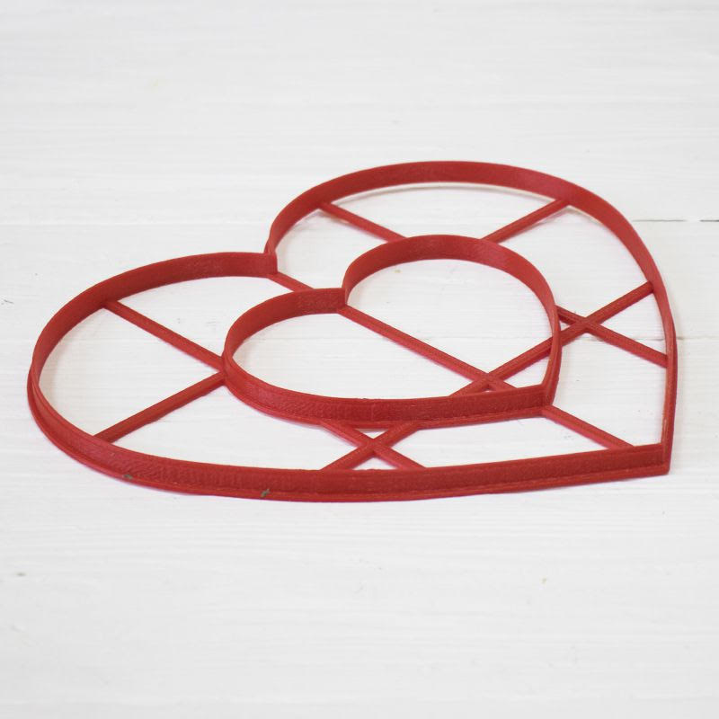 3D форма вырубка для выпечки Сердце (25  х 22см)